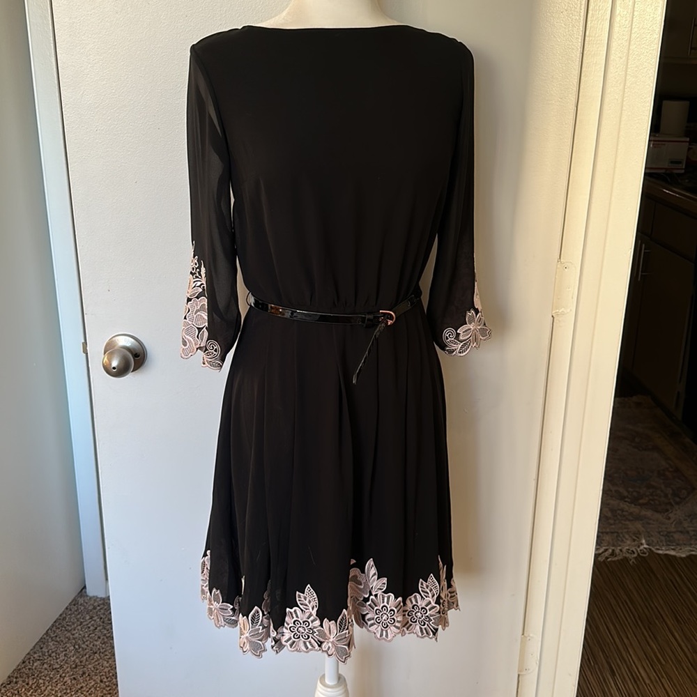 Ted Baker black silk dress Sz 2